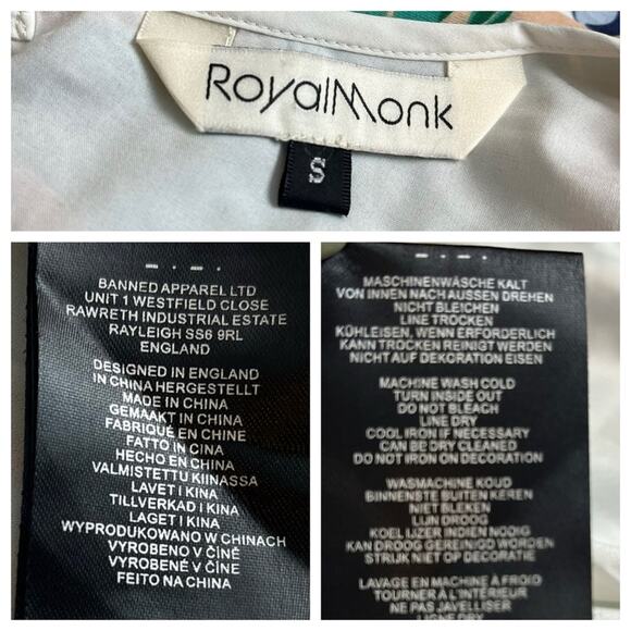 Royal Monk A-line Sleeveless Dress Parrot Tropical Print Women’s Size Small - Picture 11 of 12